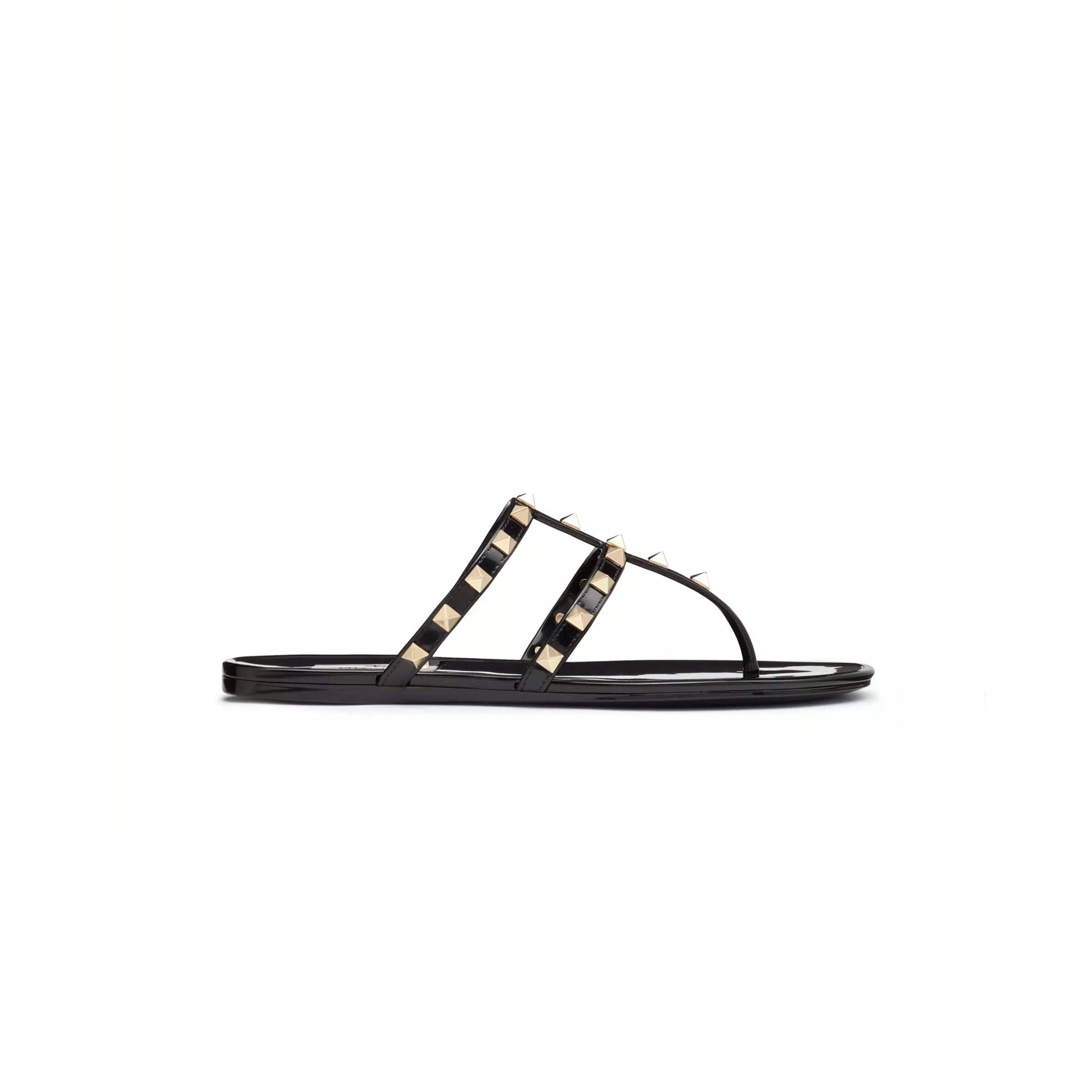 Va1e*ntin0 rockstud flat rubber sandal 3w2s0t84pvs_0no